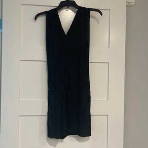 Black silk romper